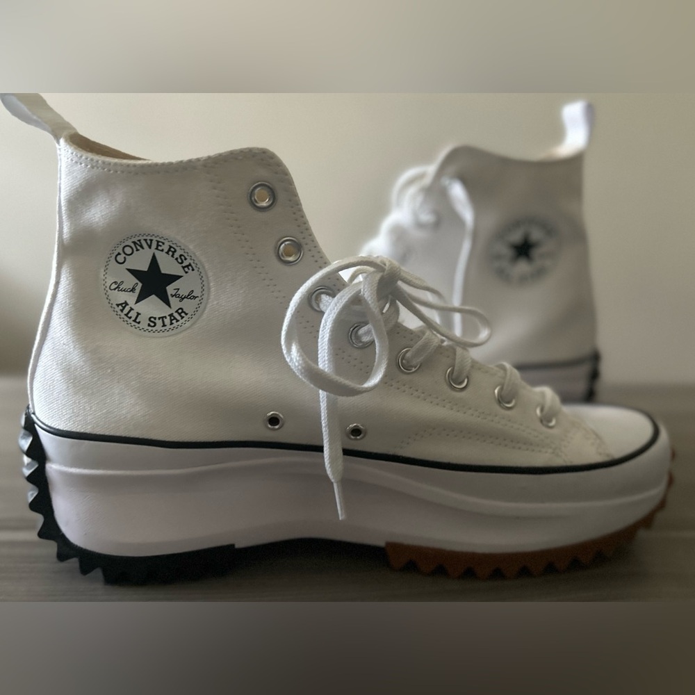 NWOT All Star Converse White Platform Sneakers - Picture 7 of 10